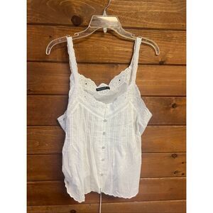 Emerson Lang White embroidered Camisole Top Sz XL NWT